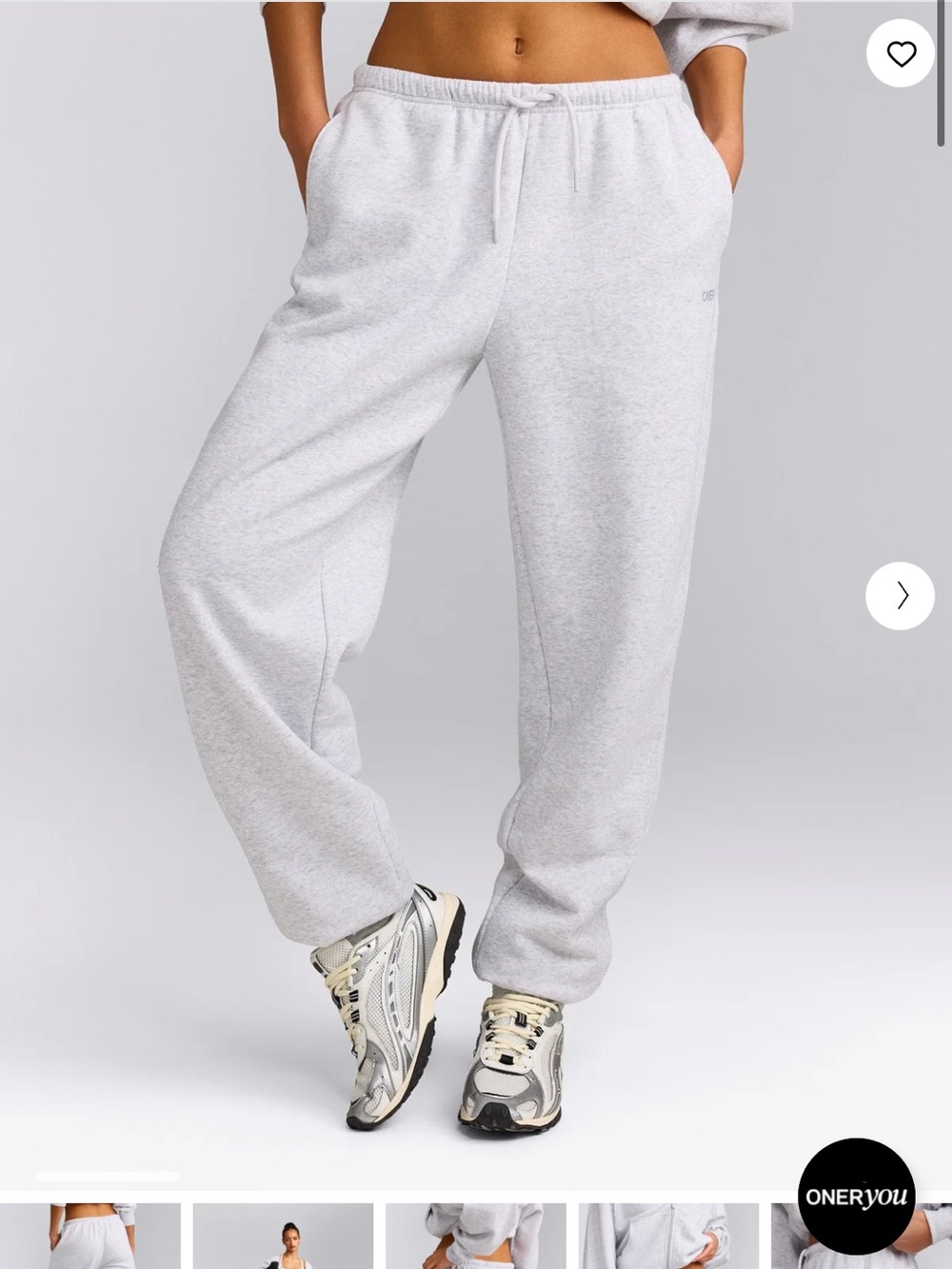 Oner Active Gray Marl Foundations All Seasons Joggers Small